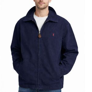 Vintage Polo Ralph Lauren Navy Zip Jacket Old Money Preppy Coastal XL‎ Plain